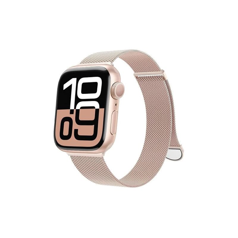 Bracelet Compatible avec Apple Watch Series 11 10 9 8 7 6 5 4 SE 3 2 1 | Bracelets Magnétiques en Acier Inoxydable pour iWatch 4