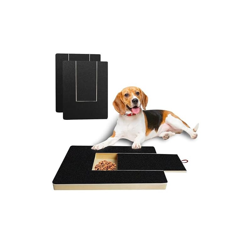 Cnwinu Ponceuse à griffes pour chien avec boîte à goûter, ponceuse à griffes pour chien avec 2 feuilles de rechange de papier ab