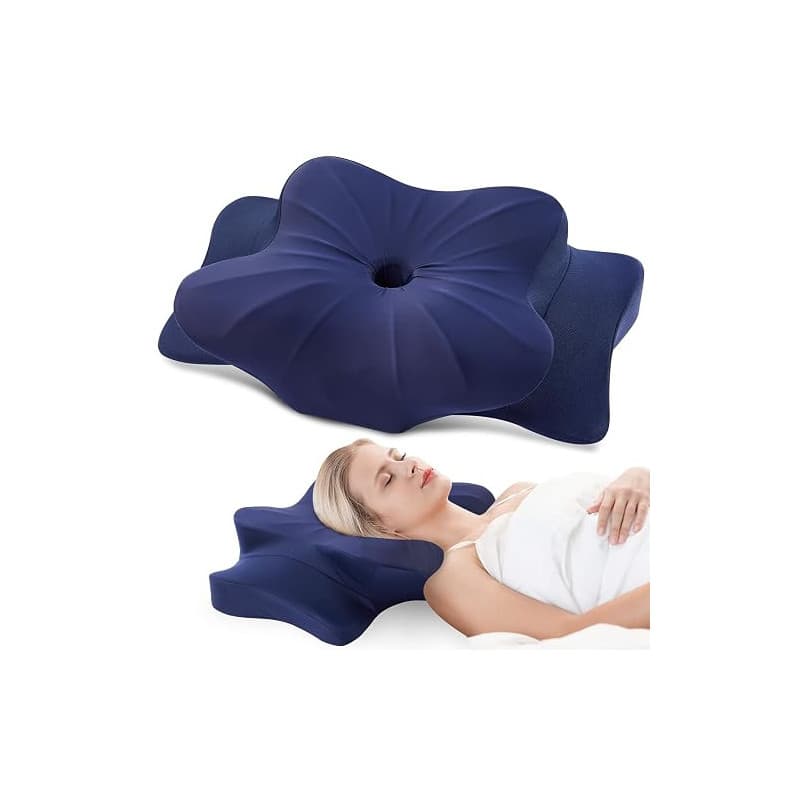 DONAMA Oreiller Ergonomique Cervical pour Les Dormeurs sur Le Côté, Le Dos Et Le Ventre, Oreiller Memoire Forme pour Le Cou et L