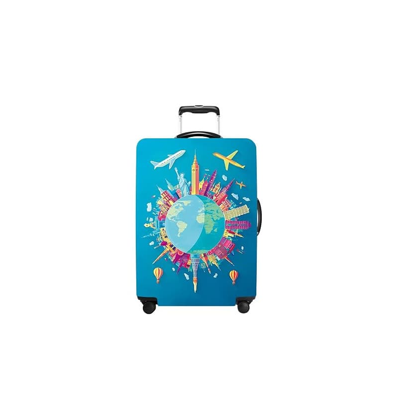CRYSLOVE Housse de Valise Élastique 20-34 Pouces–Protection de Bagage Lavable et Réutilisable,Couverture de Valise Universelle p