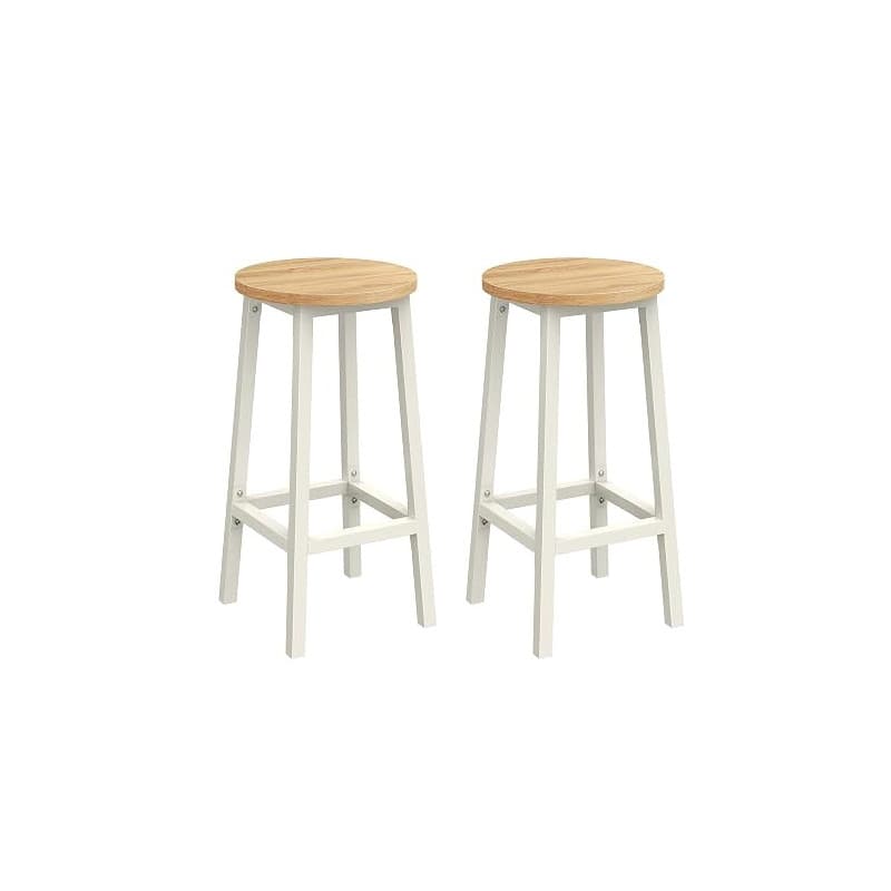 VASAGLE Tabourets de Bar, Lot de 2, Cadre Métallique, Hauteur 65 cm | Chaises, Siège Haut, Repose-pieds, pour Cuisine, Salon, Sa