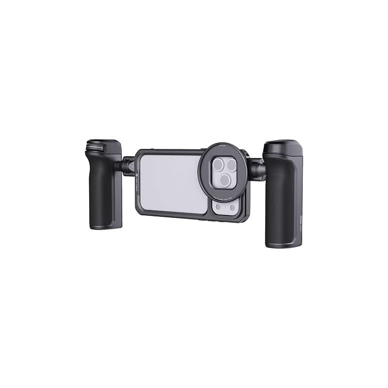 PGYTECH ProShot Kit Cage Vidéo pour Smartphone, Stabilisateur Professionnel pour Vlog en Aluminium avec Double Poignée à Libérat