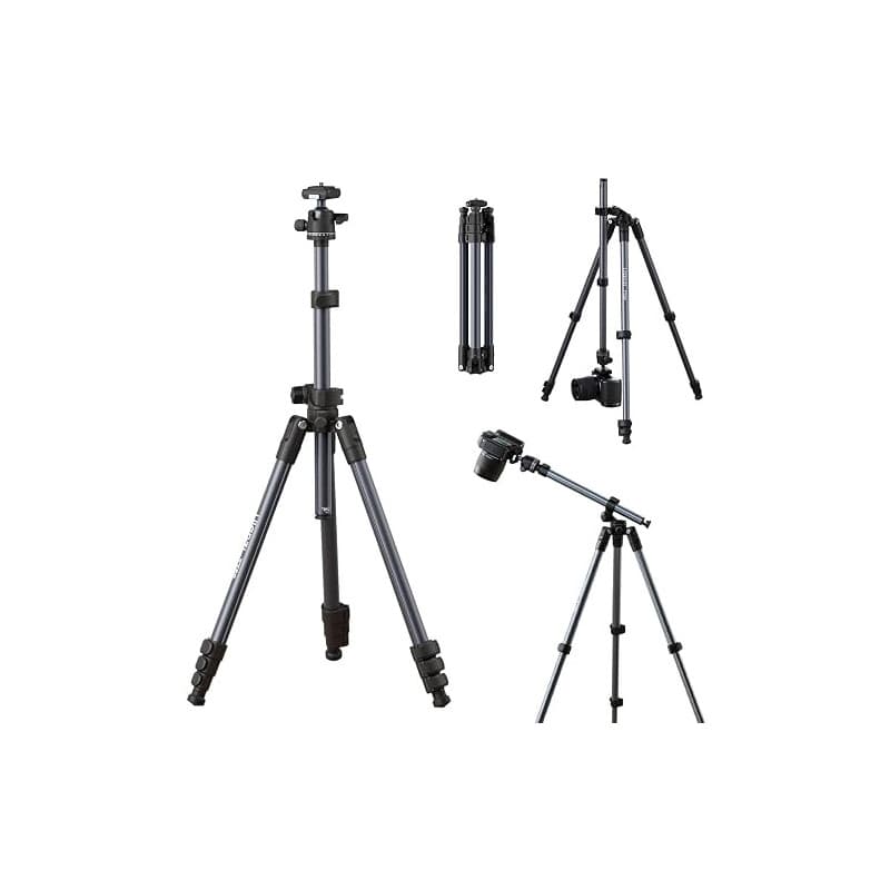 ULANZI TT59 175cm Trépied Appareil Photo avec Colonne Centrale Rotative à 360 degrés et Rotule, Trépied Horizontal Pliable en Al