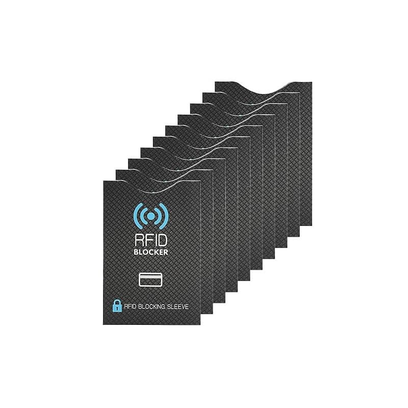 Lrocotanc Lot de 10 Étuis RFID-NFC – Porte-Cartes sûr et Pratique pour Cartes bancaires et d’identité – Protection Efficace Cont