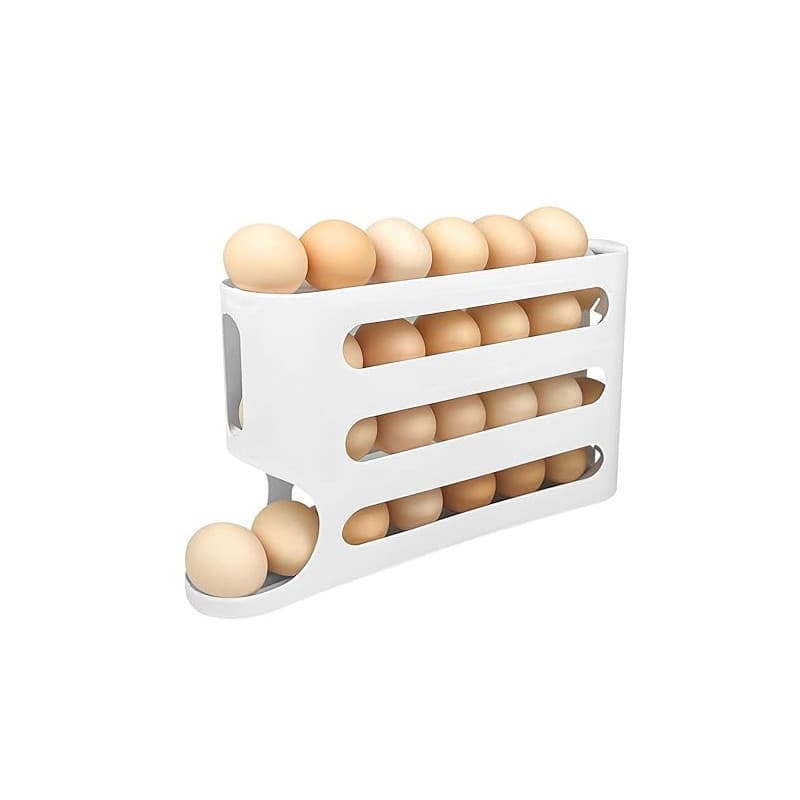 Ravytha Boite a Oeufs, Organisateur Rangement Oeuf Frigo en Plastique, Storage Plateau Panier Distributeur Oeuf Fridge Organizer