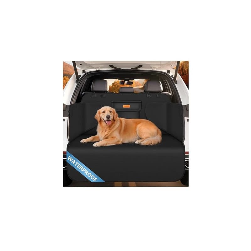 Looxmeer Protection Coffre Voiture Chien, Protection Latérale, 183 x 104cm | Housse voiture chien avec grande poche, anti‑rayure