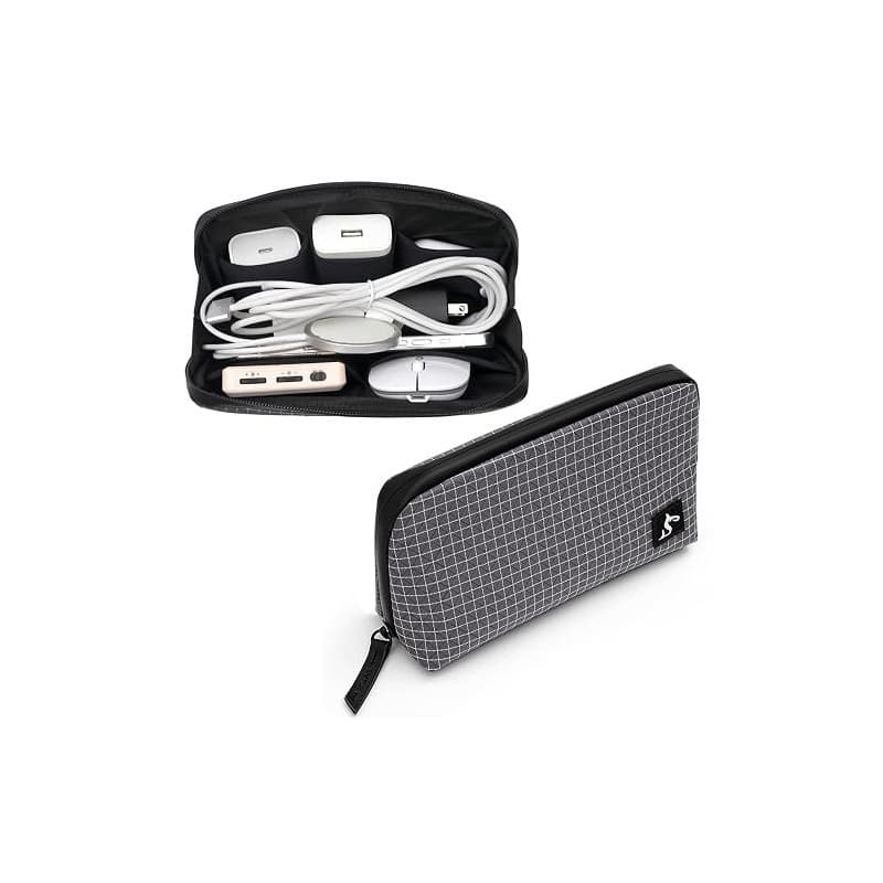 SIMTOP Organisateur de câbles, Pochette Voyage compacte Noirs | Organisateur de câbles compact avec plusieurs compartiments pour