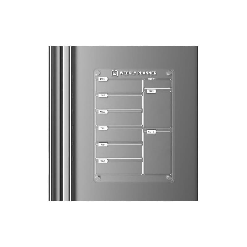 Langaelex Tableaux Magnétique Frigo 30x20cm pour Listes de Tâches Lot de 1 | Planning Semaine Effaçable Transparent Avec Marqueu