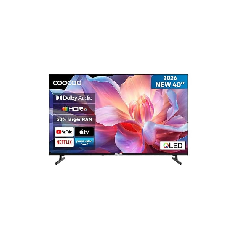 coocaa 40 Pouces (100 cm) Smart TV FHD Television LED, QLED, HDR 10 Dolby Audio Bluetooth 5,1 Tuner DVB-T/T2/C/S/S2 CI+ Low Blue