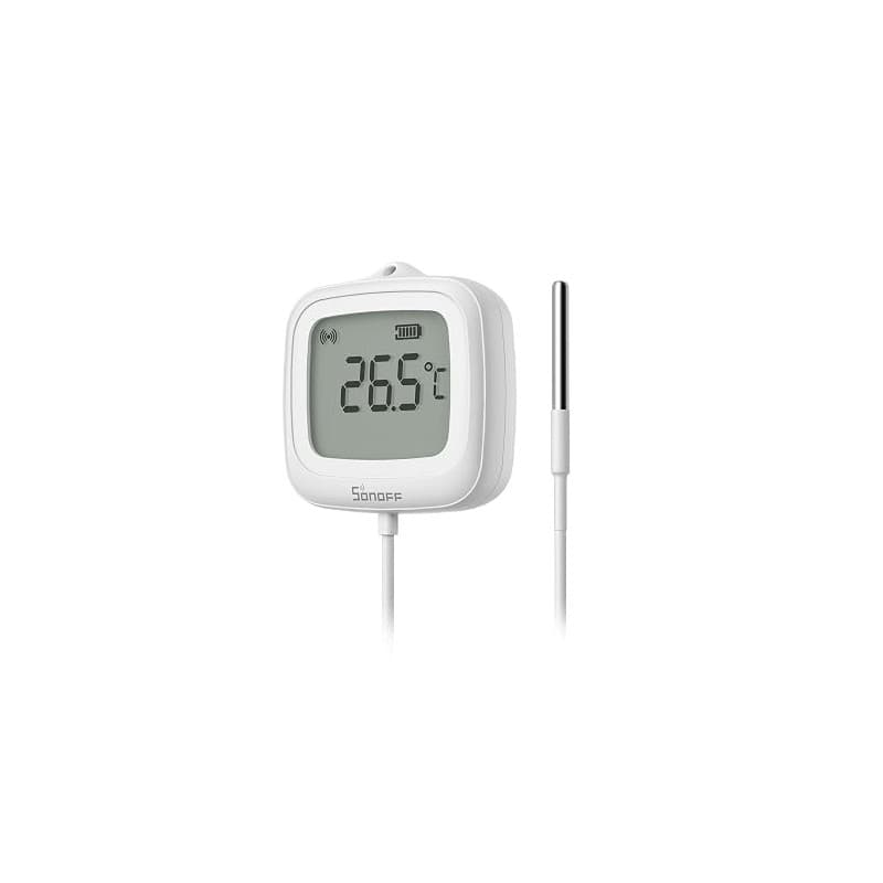 SONOFF SNZB-02LD Capteur de température étanche Zigbee avec sonde en acier inoxydable de 1,5 m, écran LCD, plage -40~115°C, surv