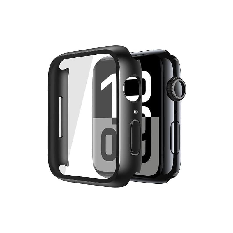 Recata 2 Pièces Rigide PC Protection Ecran en Verre Trempé pour Apple Watch Series 11 Series 10 46mm, Coque Ultra-Fine Anti-Chut