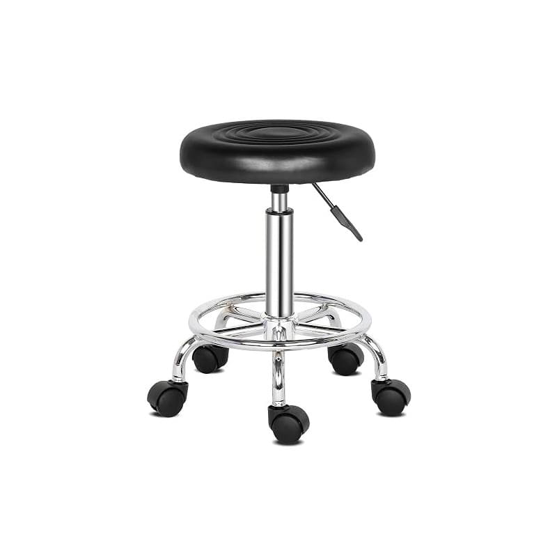 Alightup Tabouret de Bureau Tabouret à roulettes Rotation à 360° Noir | Chaise a Roulette Salon de Massage Cuisine Bureau Hauteu