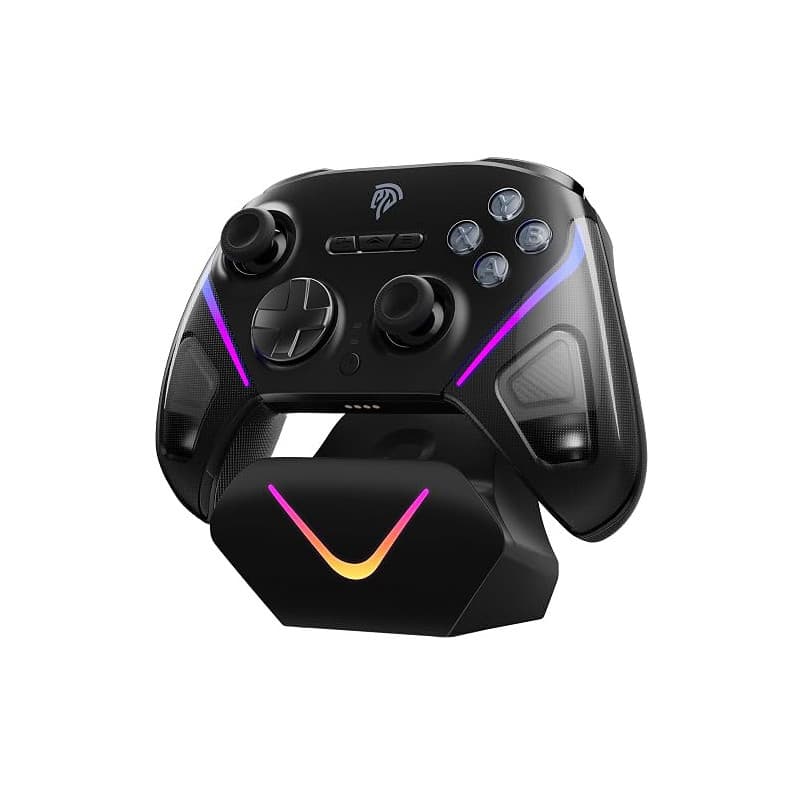 EasySMX Manette PC Sans Fil avec Station de Charge/RGB/TMR Joystick Déclencheur, Manette Switch/Switch2 Bluetooth Rechargeable,