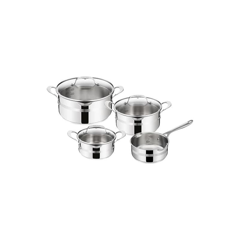 Tefal - Jamie Oliver Cook Smart Batterie de cuisine en - 7 pièces - Inox | Batterie de cuisine inox compatible induction - Couve