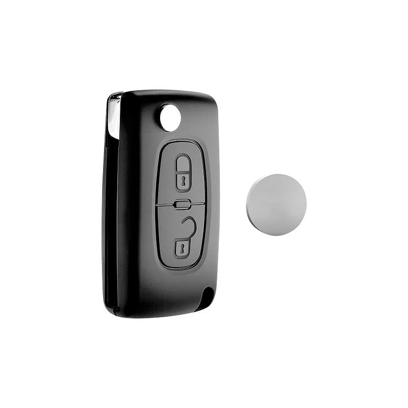 JONGO® - Coque de Clé CE0523 Compatible avec Peugeot 207 307 308 407 3008 5008 & Compatible avec Citroën C2 C3 C4 C5 C6 C8 - Tél
