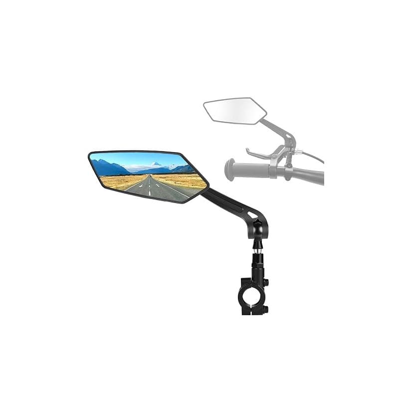 Ruimooto Rétroviseur de vélo gauche - Pliable et rotatif à 360° pour la sécurité - Rétroviseur universel sans distorsion pour vé