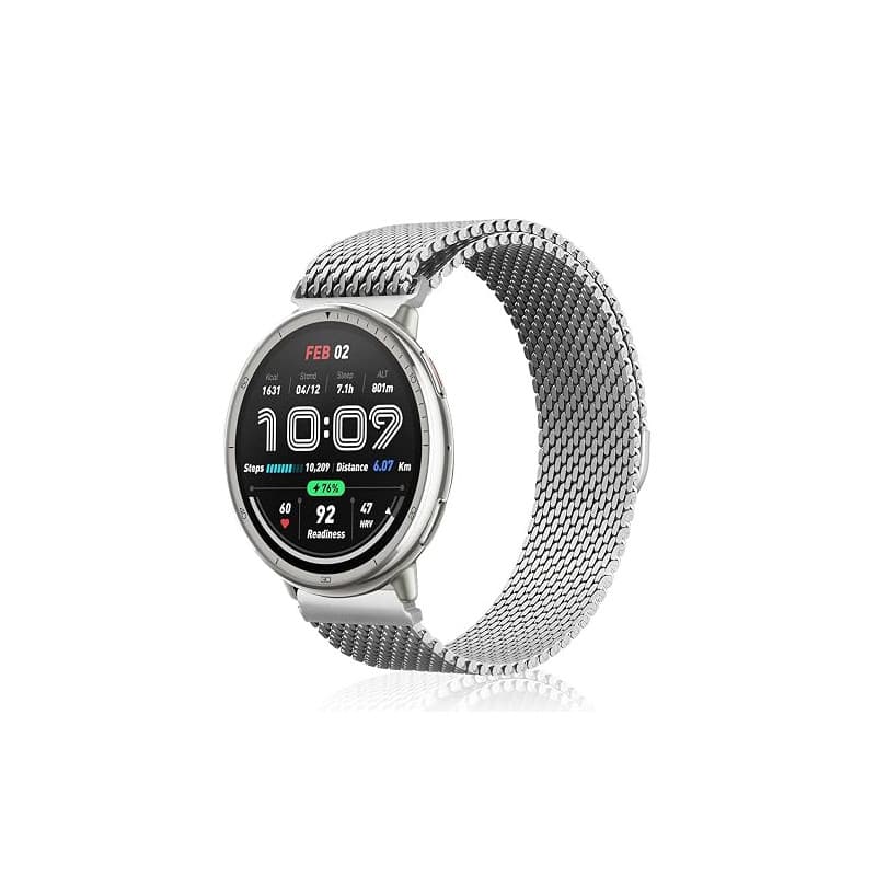 20mm Métal Bracelet pour Amazfit Active 2/Active 3 Premium/Cheetah 2 Pro | Version Épaissie Magnétique Métal de Remplacement pou