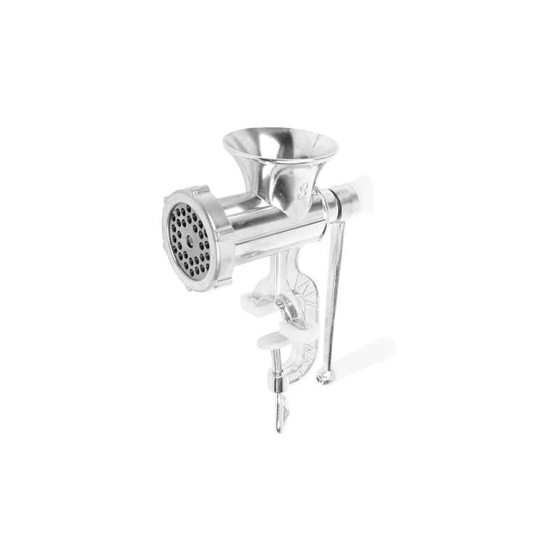 Hachoir à viande manuel Aluminium L 13 cm H 24 cm Avec manche en plastique Avec lame en fonte