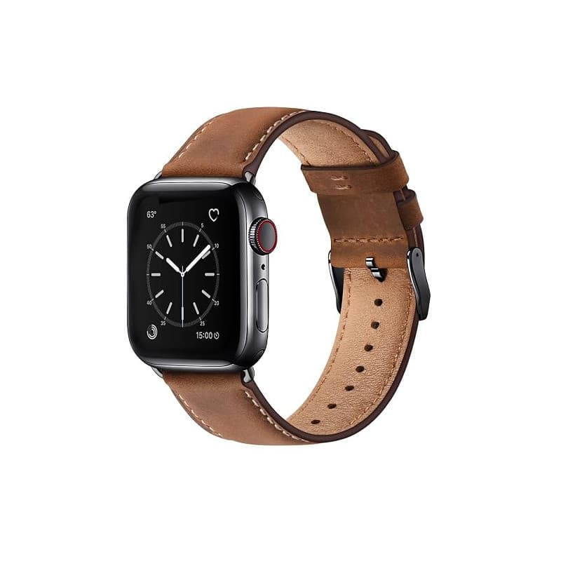 WFEAGL Compatible avec Bracelet Apple Watch 44mm 45mm 49mm 46mm 42mm(Séries 3 2 1),Bracelet de Cuir Véritable Remplacement pour