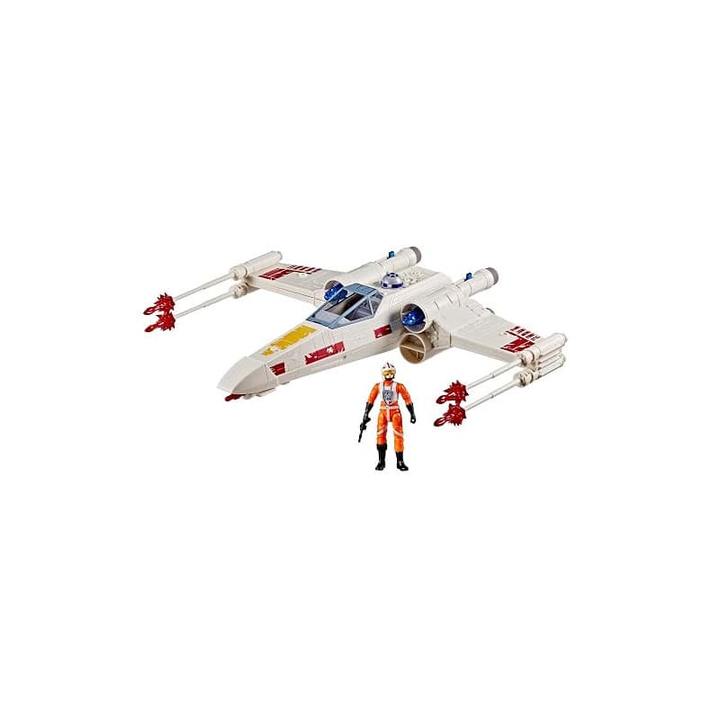 Star Wars Epic World of Action, Luke Skywalker avec Force Strike X-Wing, Jouet de Noël, Blanc, Dès 4 Ans