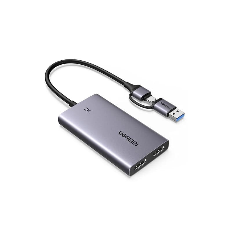 UGREEN Carte Acquisition Vidéo HDMI 4K 30Hz Entrée USB C USB A 3.1 2K 30Hz | Enregistrement en Boucle Streaming Carte de Capture