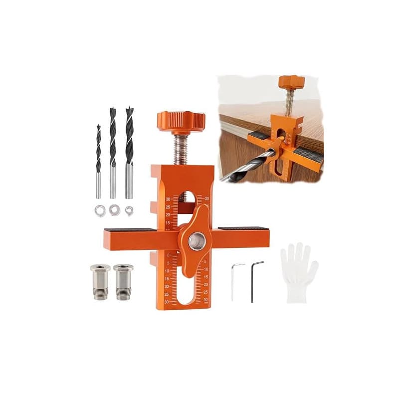 Jig d’installation pour porte de placard – Positionneur réglable 2 en 1 | Kit universel en alliage d’aluminium pour portes de pl