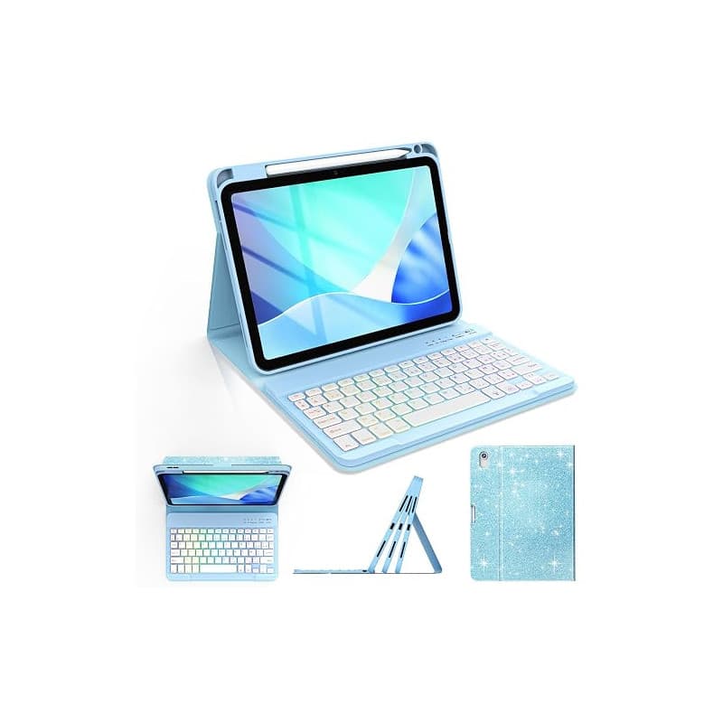 Clavier pour iPad A16, Coque pour iPad 11 A16 10ème Génération AZERTY | Coque clavier pour iPad 11, coque pour iPad A16 avec cla