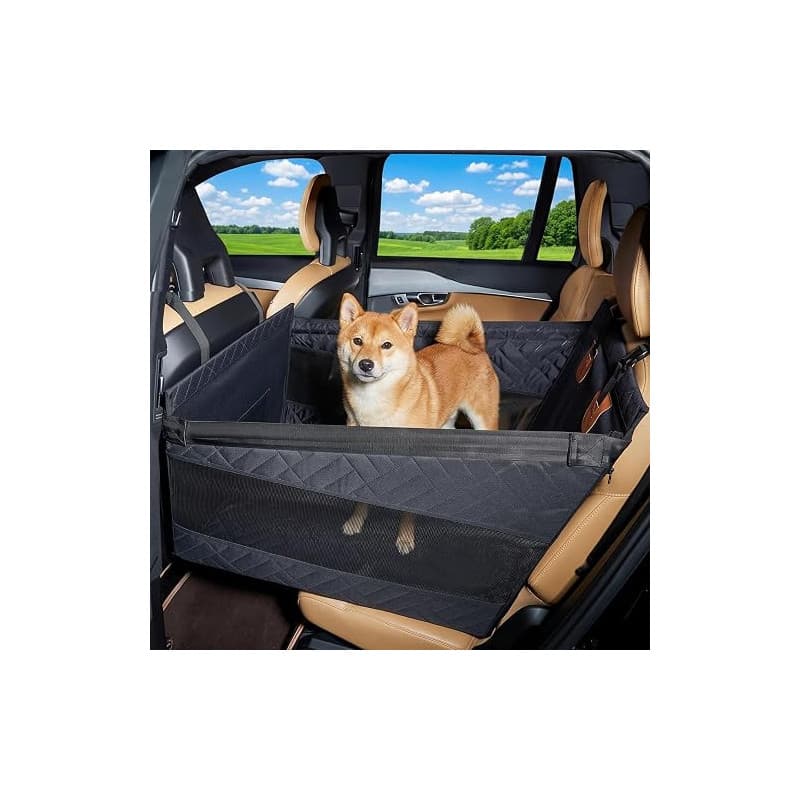 LORESJOY Siège Auto pour Chien Extra Stable | Housse Lavable et Imperméable, Petite et Moyenne Taille, Siège Arrière/Avant, Cein