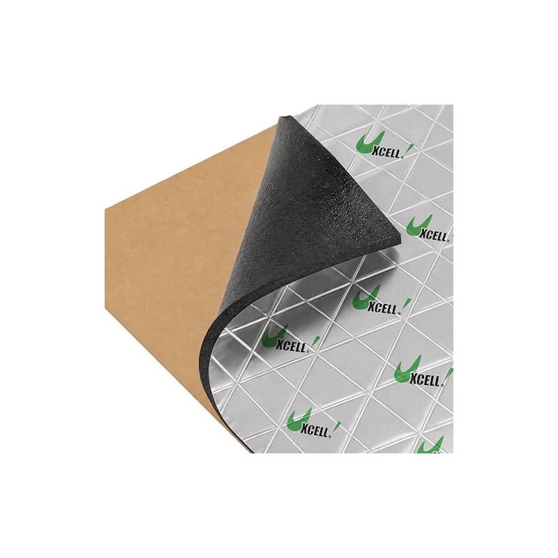 sourcing map Tapis d'isolation phonique et thermique, 10mm x 100cm x 60 cm | 0.6㎡,Acoustique Auto-Adhésif pour silencieux d'écha