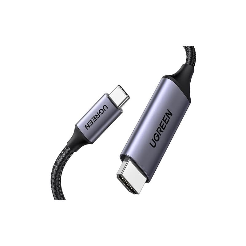 UGREEN Câble USB C vers HDMI 4K 60Hz 18Gbps Thunderbolt 4 3 HDMI2.0 2M | Compatible avec Macbook M3 M2 M1 iPad Air iPhone 17 Pro