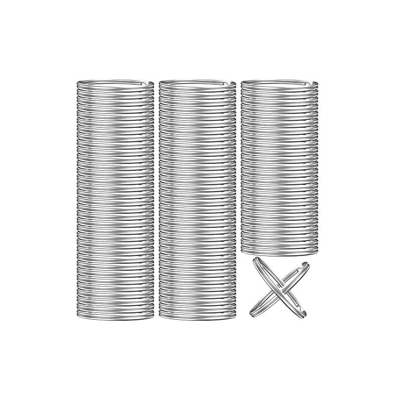 Lot de 200 anneaux porte-clés - Diamètre: 25 mm - Pour porte-clés