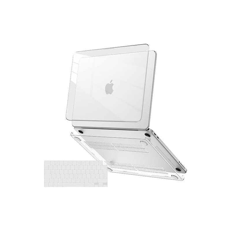 TECOOL Coque pour MacBook Neo 13" 2026 modèle A3404, Transparente | Coque rigide ultra fine, Finition brillante, Protection de U