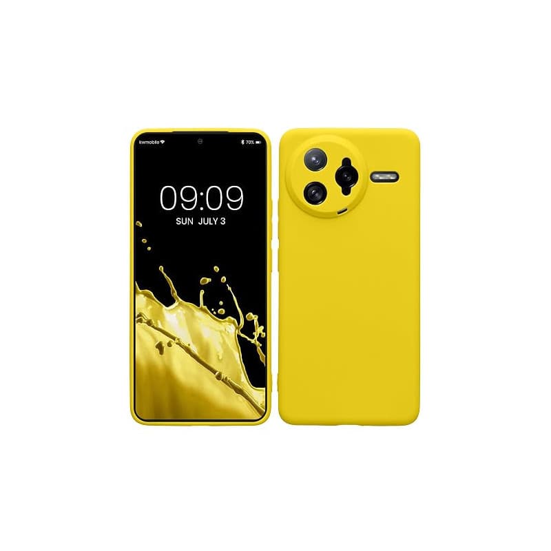 kwmobile Housse Compatible avec Xiaomi Poco F7 Ultra Coque - Housse de téléphone en TPU avec Protection Appareil Photo - Jaune r