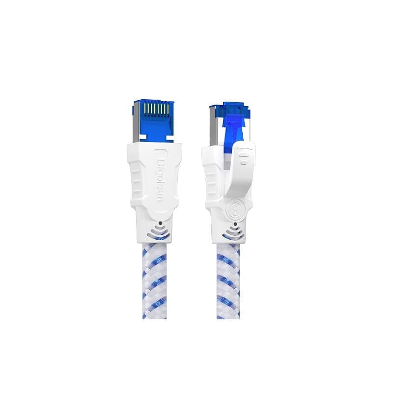 Câble Ethernet Cat 8, RJ45 1m 2m 3m 5m 10m 20m 30m Câble Réseau Internet | Cat8 40Gbps S/FTP Nylon Câble, idéal pour les connexi
