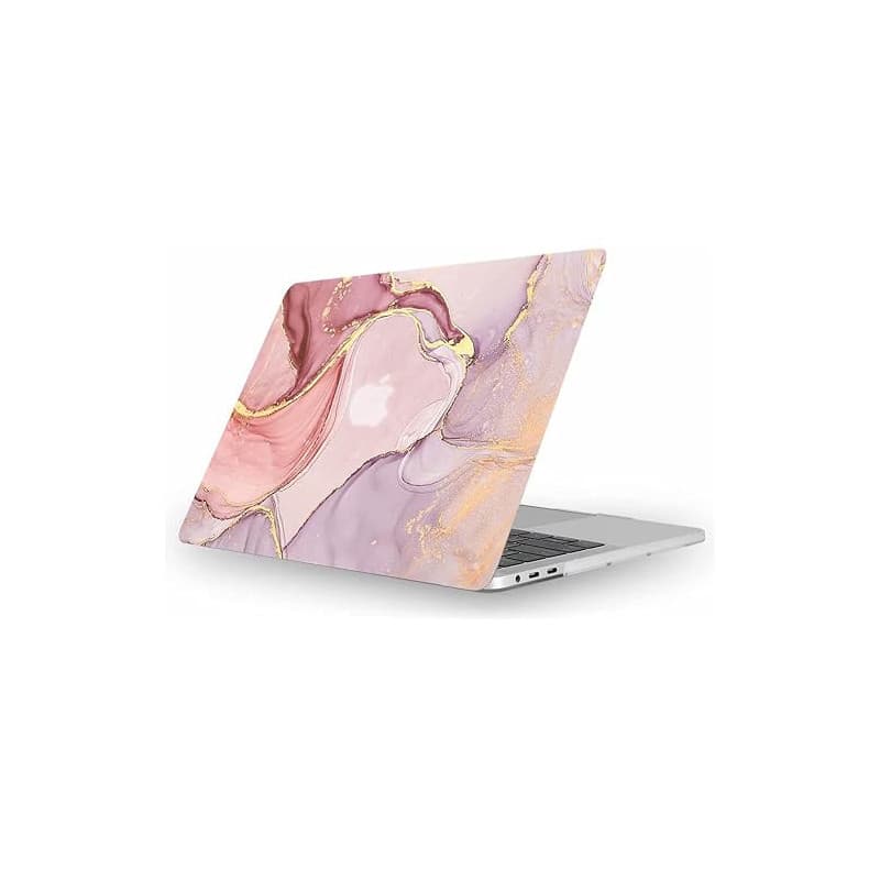 Fancity Coque Compatible avec MacBook Air 13 Pouces, 2018-2021, Marble Pink | Coque Rigide en Plastique Compatible avec Air 13,3