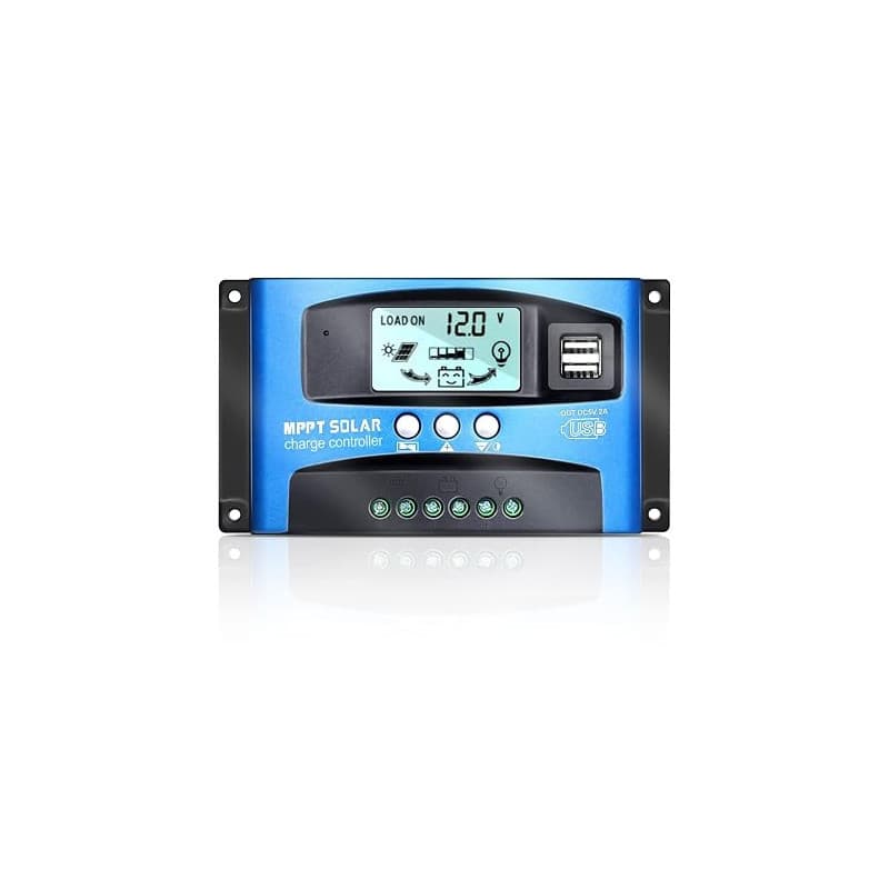 XTVTX 30A Contrôleur de charge solaire MPPT, 12 V/24 V,avec surveillance automatique de la mise au point Régulateur de panneau s