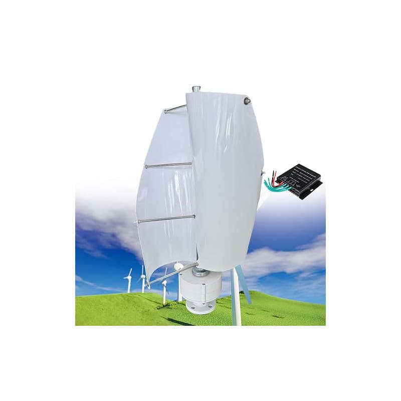 Fablestoryem 12000W Kit de Générateur d'éolienne, éolienne Verticale à Arbre de Lévitation Magnétique Hélicoïdal 12V 24V 48V, av