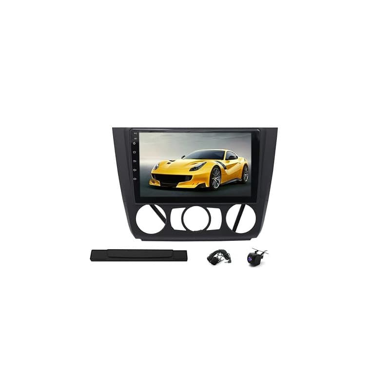 ikasus 4G+64G Android 14 Autoradio pour BMW 1 Série E81 E82 E87 E88 2004-2011 avec CarPlay Android Auto sans Fil Navigation GPS