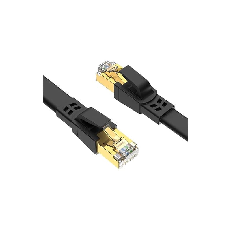 Ercielook Cat 8 Câble Ethernet 3m – Câble Réseau 40Gbps 2000MHz Plat STP RJ45 LAN Câble Compatible avec Routeur Modem Switch - N