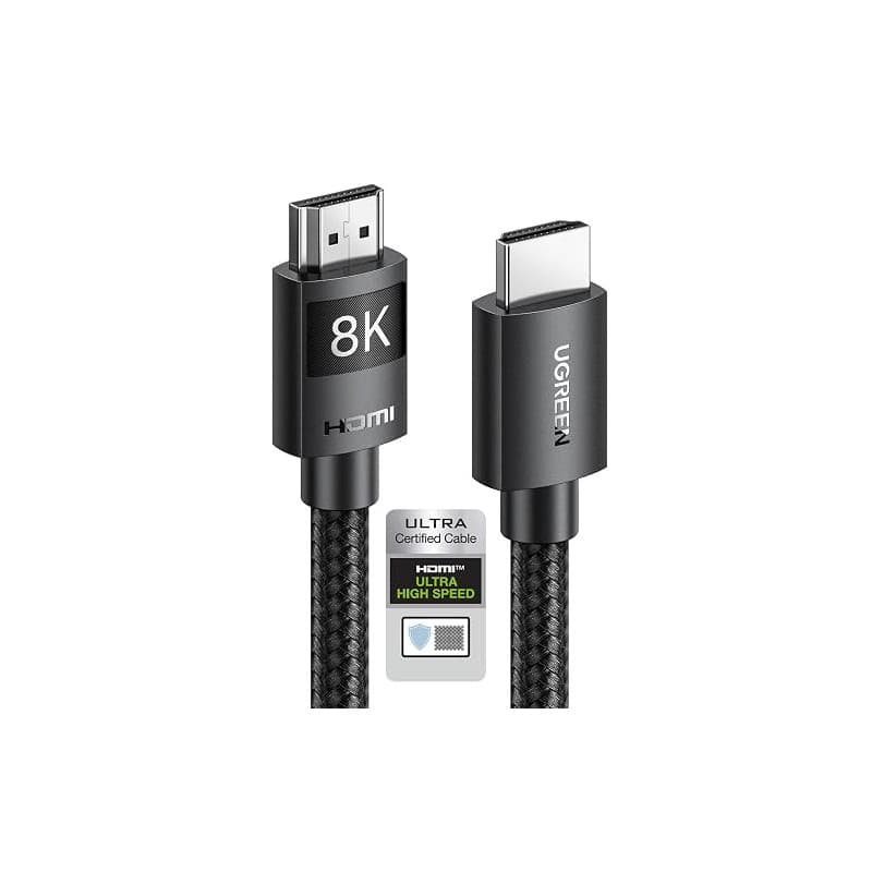 UGREEN 10K 8K 60Hz Câble HDMI 2.1 Certifié Haute Vitesse 48Gbps (1M) | 4K 240Hz UHD 3D eARC HDR 10+ VRR HDCP 2.3 Dolby Vision Co