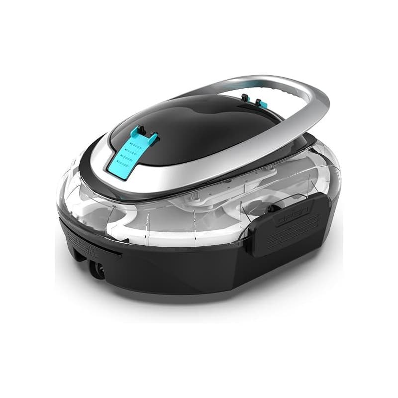 BRINBO S2 Robot Piscine,Double Filtration,Aspirateur Piscine sans Fil | 90 Min d'Autonomie, Nettoyeur de Piscine Compact,Station