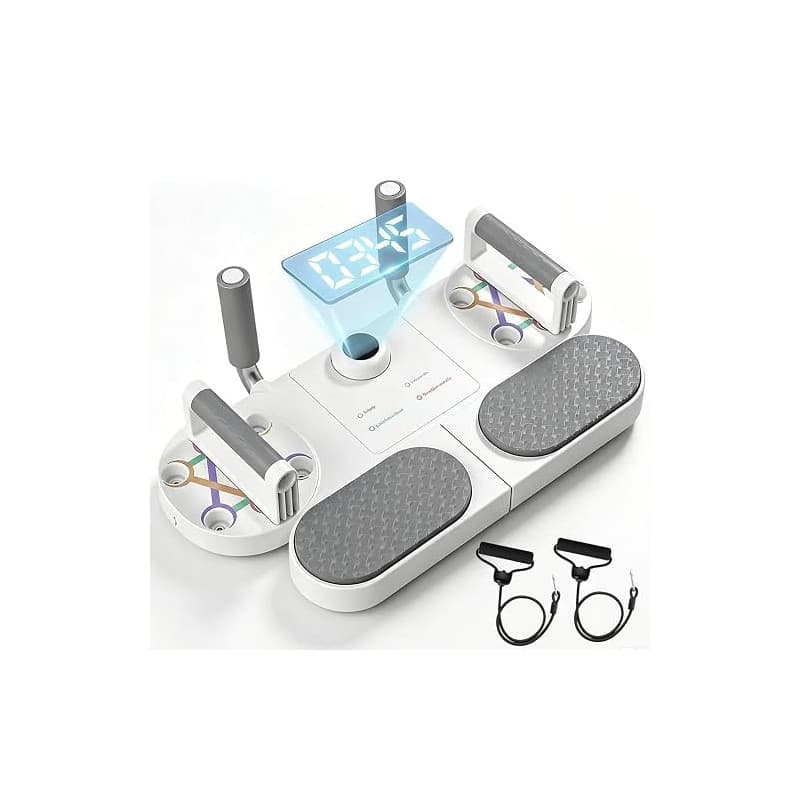 Rhayle Planche à Pompes 5-en-1, Appareil de Musculation pour Homme & Femme | Station Fitness Brûle-Graisse avec Compteur LCD et