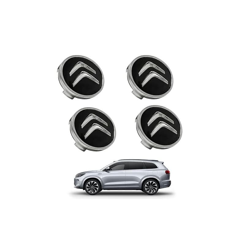 Cache Moyeu pour Citroen, 4 pièces Enjoliveur pour Citroen C3, CAC he Mo yeu, Ca Che MOY EU pour Renault, Ca Che-Moyeu De Roue D