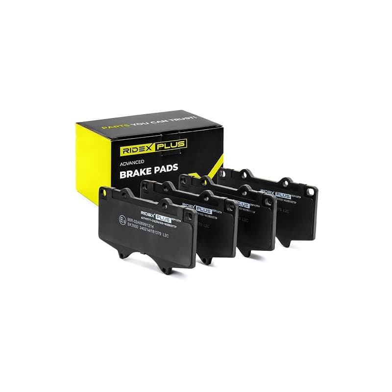 RIDEX PLUS 402B0377P Set d'essieu Plaquettes de frein Avant Compatible avec TOYOTA LAND CRUISER KDJ12, GRJ12
