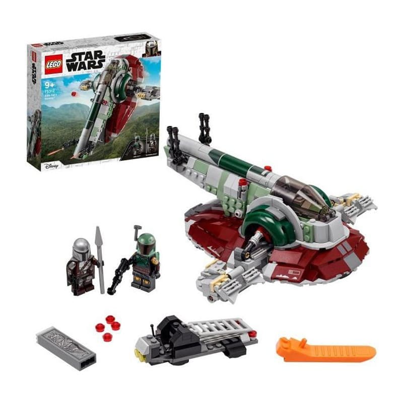 Lego 75312 Star Wars Le Vaisseau de Boba Fett. Set avec 2 Figurines. Jouet pour