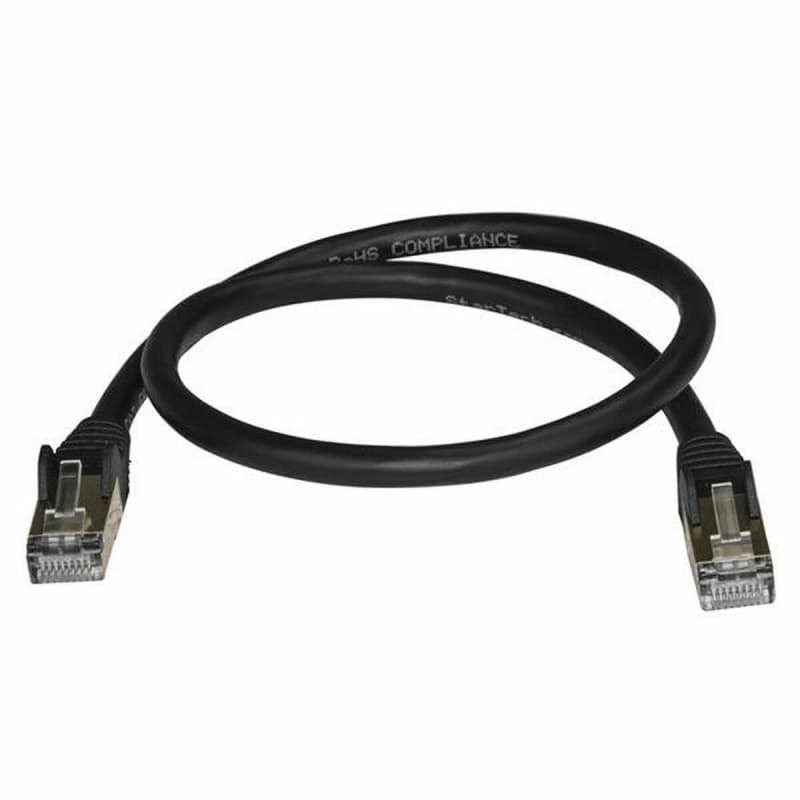 Startech.com Câble réseau Cat6a STP blindé sans crochet de 50 cm - Noir