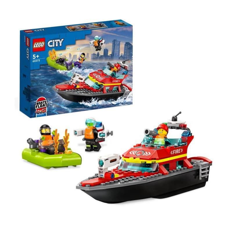 Playset Lego City 60373 The firefighters' rescue boat Multicouleur 144 Pièces