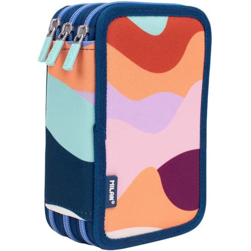 Pochette à crayons triple Milan The Fun Multicouleur 19,5 x 13 x 7,5 cm