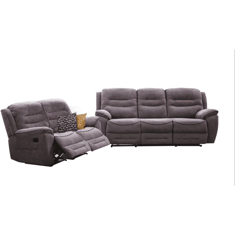 Canapé 3 places 2 relax ELECTRIQUE + 2 places 2 relax MANUEL coloris gris foncé ou marron