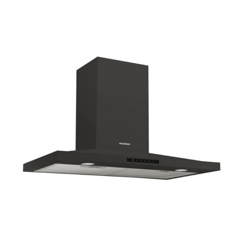 HOTTE DECORATIVE MURALE - 60 cm - 621.5M3/H - NOIR - ROSIERES - RHP67000/1LPN/1